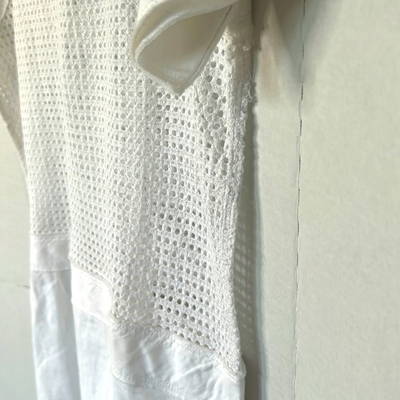GAP Crochet Embroidery Mesh Linen Cotton Dress Summer Vacation Pocket Sz Medium - Picture 8 of 10
